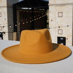 Mustard Yellow Fedora, Womens Fedora, Mens Fedora, Handmade, Fall Hat, Golden